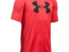 Under Armour Boys' Tech Big Logo Short Sleeve T-Shirt, Red/Black, Youth Medium