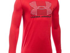 Under Armour Boys' Breakthrough Logo Long Sleeve T-Shirt, Red (600), Youth X-Large