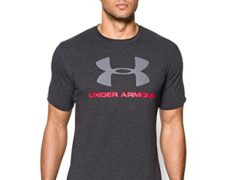 Under Armour Men's Sportstyle Logo T-Shirt, Black/Red, XXX-Large