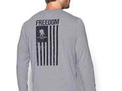 Under Armour Men's WWP Freedom Flag Long Sleeve T-Shirt X-Large True Gray Heather