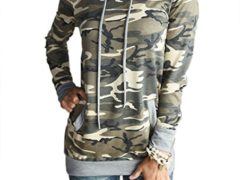 Aichatan Konater Women's Camouflage Print Pullover Hooded Sweatshirt M