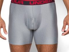 Men's The Original 6" Boxerjock® Boxer Briefs Bottoms by Under Armour Large True Gray Heather